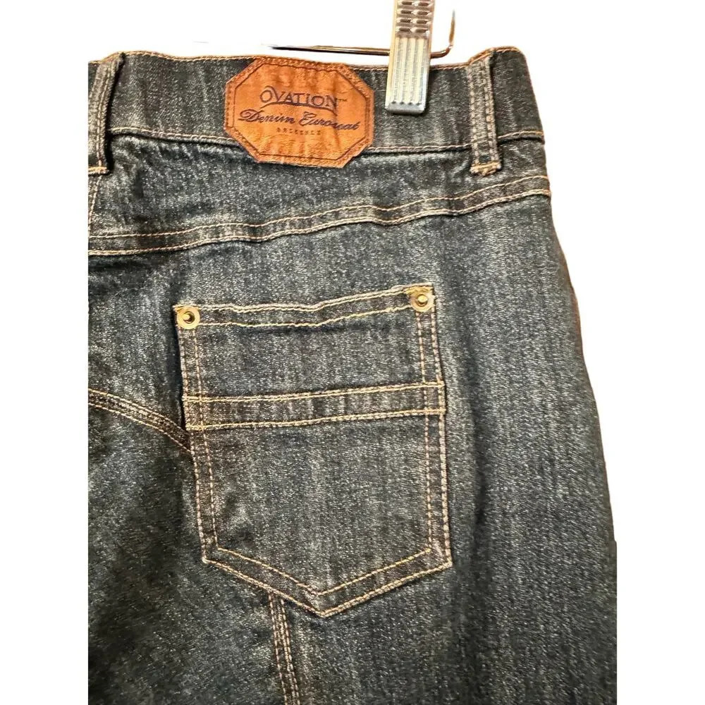 Ovation Denim Euroseat Breaches w/knee patch equestrian horse girl horseback 32 - Picture 6 of 10